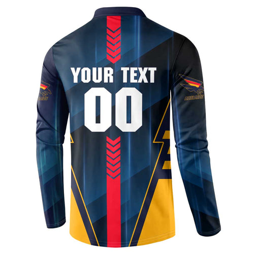 Personalized Adelaide Crows Button Sweatshirt Modern Geometric Sports Graphic Style