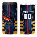 Personalized Adelaide Crows 4 in 1 Can Cooler Tumbler Modern Geometric Sports Graphic Style