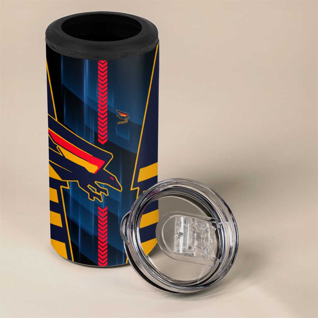 Personalized Adelaide Crows 4 in 1 Can Cooler Tumbler Modern Geometric Sports Graphic Style