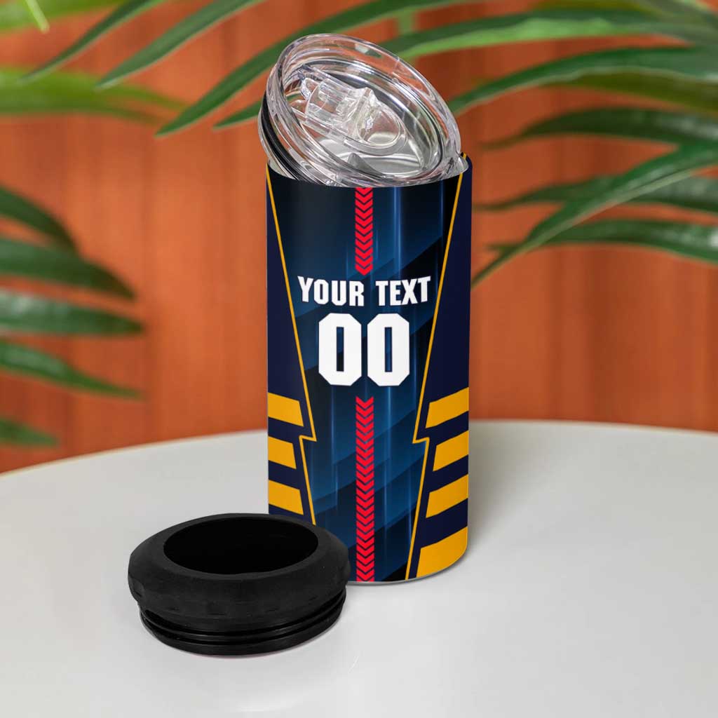 Personalized Adelaide Crows 4 in 1 Can Cooler Tumbler Modern Geometric Sports Graphic Style