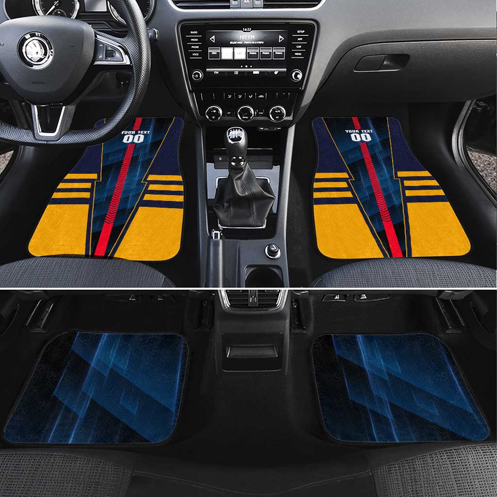 Personalized Adelaide Crows Car Mats Modern Geometric Sports Graphic Style
