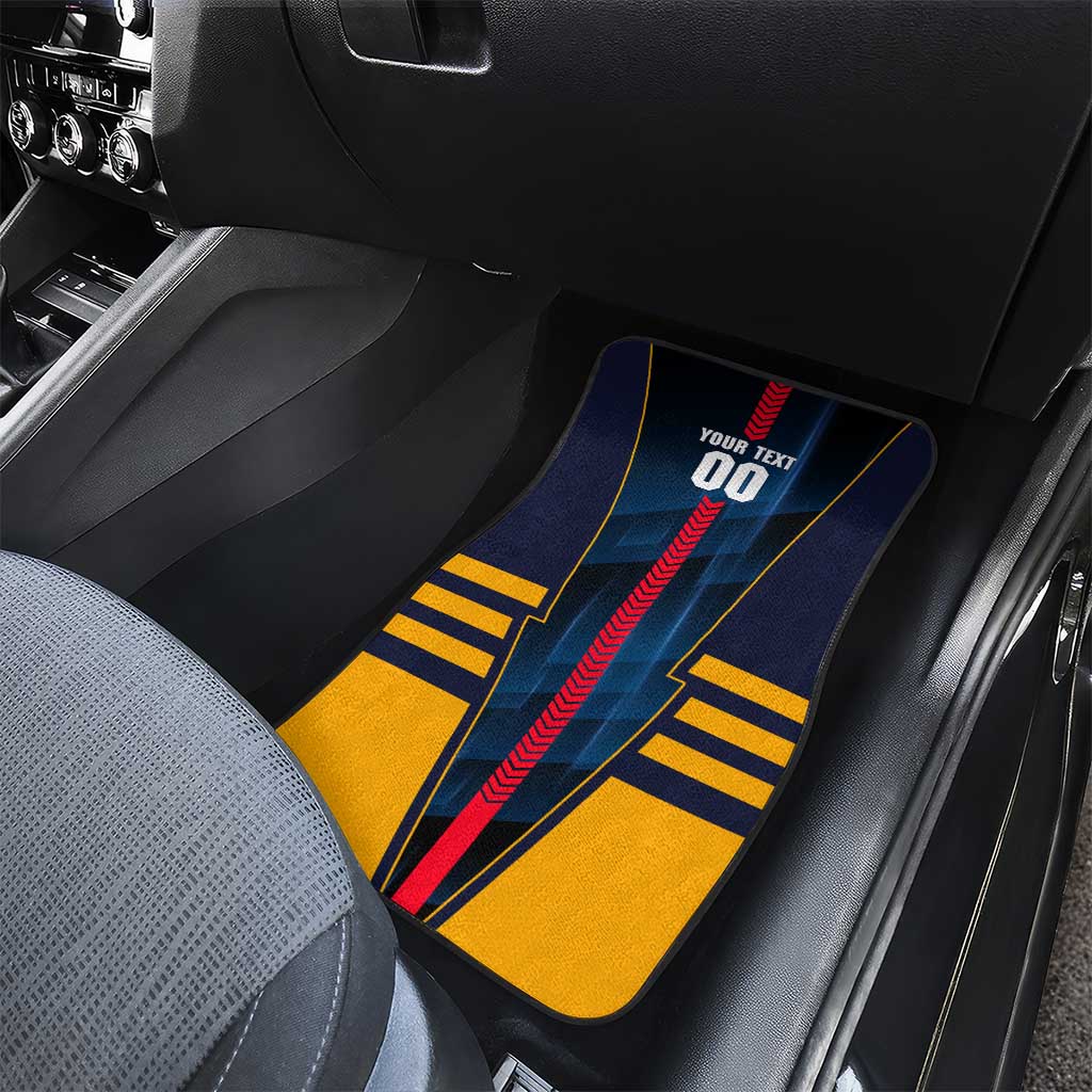 Personalized Adelaide Crows Car Mats Modern Geometric Sports Graphic Style