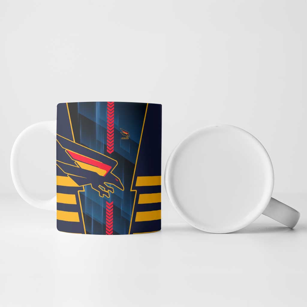 Personalized Adelaide Crows Ceramic Mug Modern Geometric Sports Graphic Style