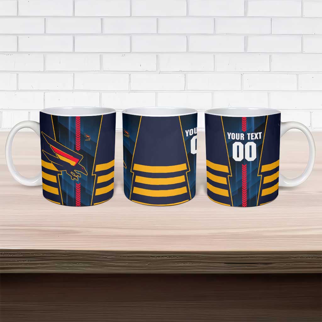 Personalized Adelaide Crows Ceramic Mug Modern Geometric Sports Graphic Style