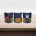 Personalized Adelaide Crows Ceramic Mug Modern Geometric Sports Graphic Style