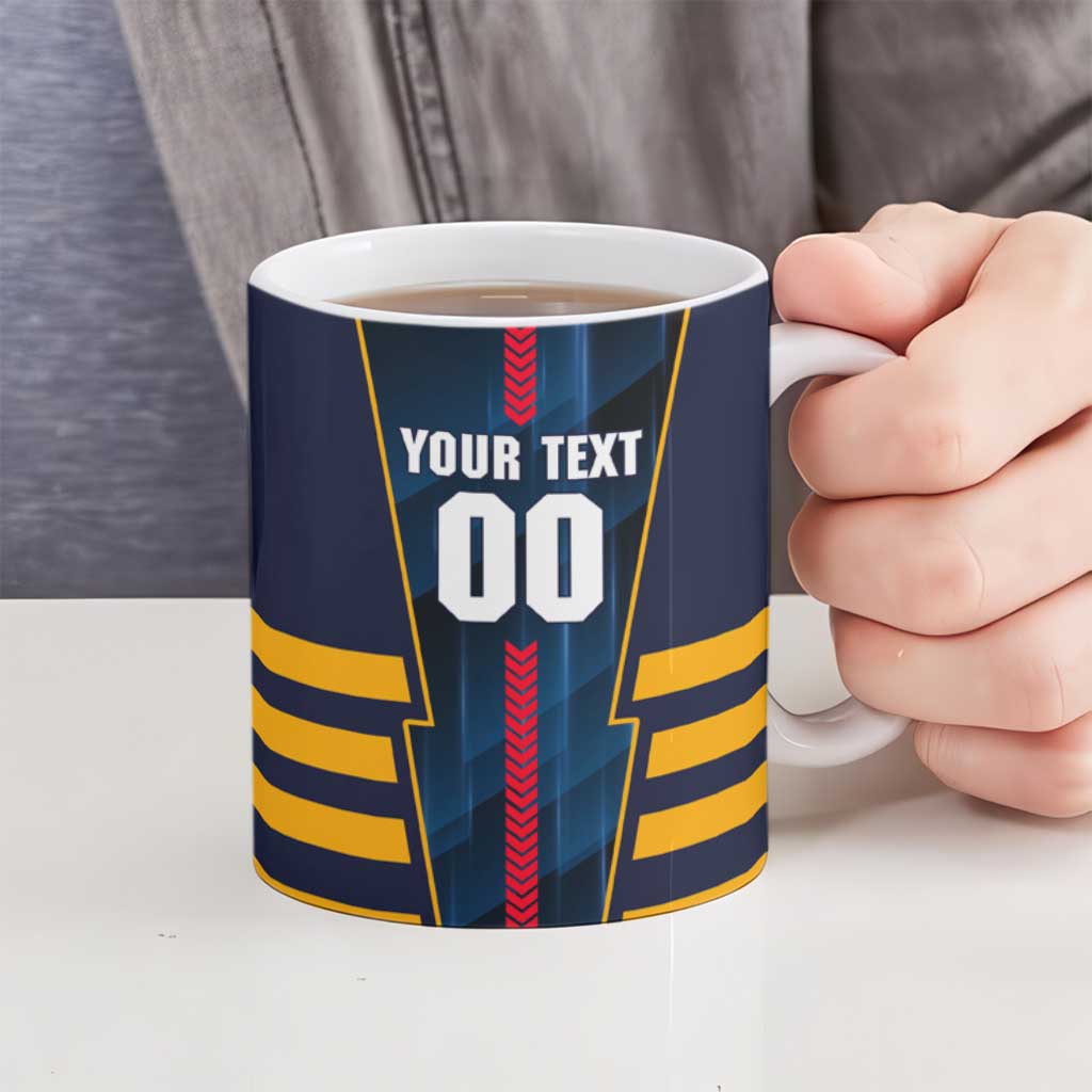 Personalized Adelaide Crows Ceramic Mug Modern Geometric Sports Graphic Style