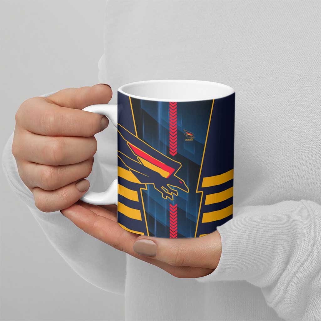 Personalized Adelaide Crows Ceramic Mug Modern Geometric Sports Graphic Style