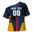 Personalized Adelaide Crows Cross Shoulder Shirt Modern Geometric Sports Graphic Style