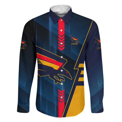 Personalized Adelaide Crows Family Matching Short Sleeve Bodycon Dress and Hawaiian Shirt Modern Geometric Sports Graphic Style