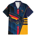 Personalized Adelaide Crows Family Matching Summer Maxi Dress and Hawaiian Shirt Modern Geometric Sports Graphic Style