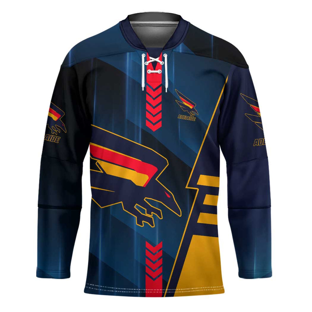 Personalized Adelaide Crows Hockey Jersey Modern Geometric Sports Graphic Style