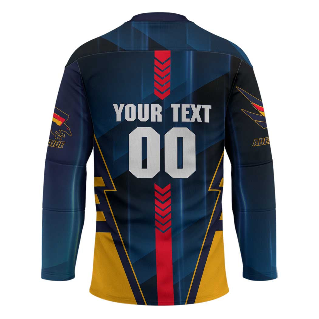 Personalized Adelaide Crows Hockey Jersey Modern Geometric Sports Graphic Style