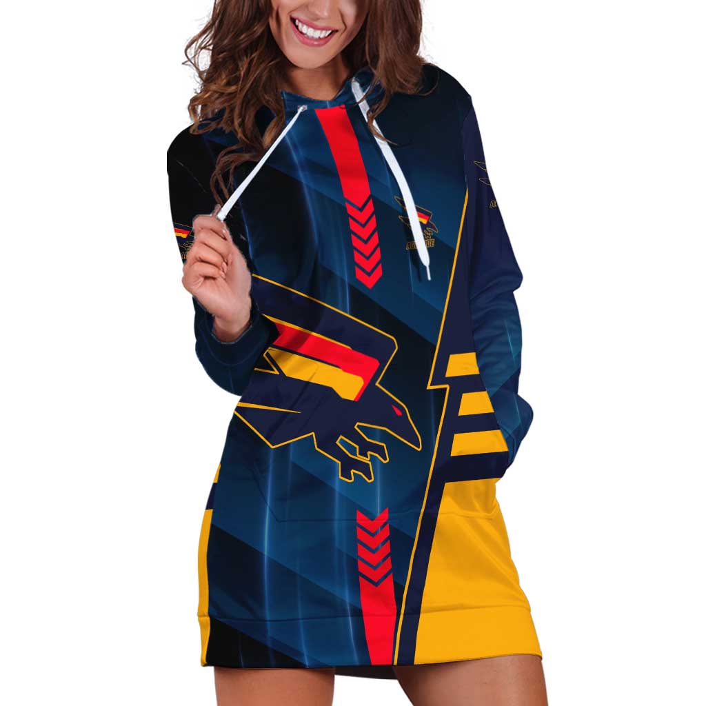 Personalized Adelaide Crows Hoodie Dress Modern Geometric Sports Graphic Style