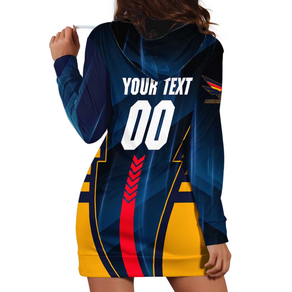 Personalized Adelaide Crows Hoodie Dress Modern Geometric Sports Graphic Style