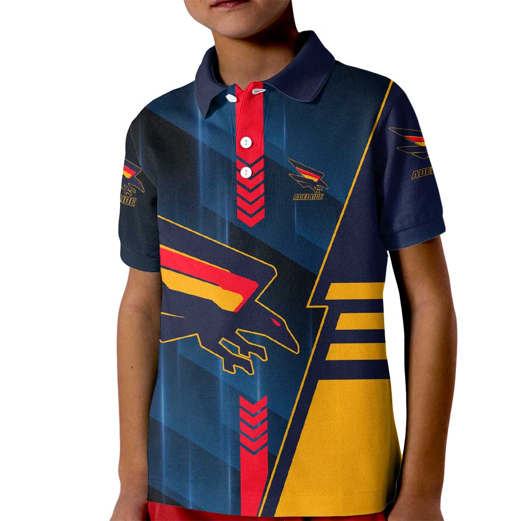 Personalized Adelaide Crows Kid Polo Shirt Modern Geometric Sports Graphic Style