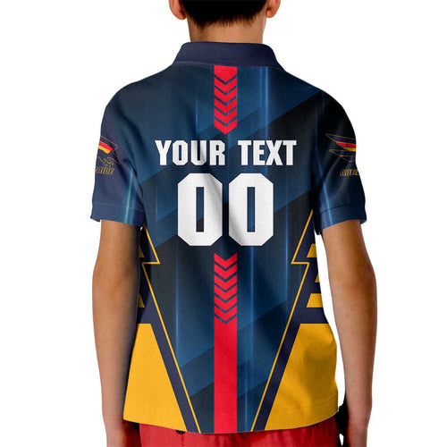 Personalized Adelaide Crows Kid Polo Shirt Modern Geometric Sports Graphic Style