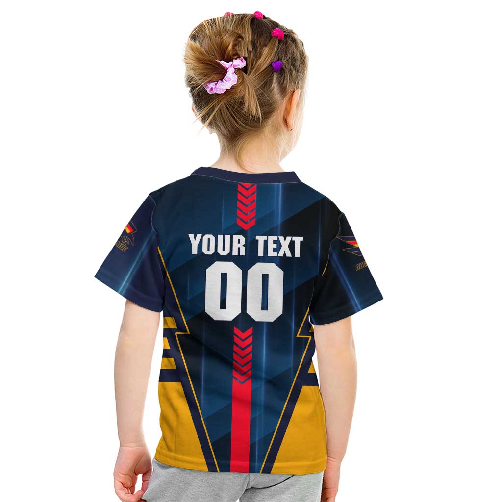 Personalized Adelaide Crows Kid T Shirt Modern Geometric Sports Graphic Style