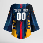 Personalized Adelaide Crows Kimono Sleeve Blouse Modern Geometric Sports Graphic Style