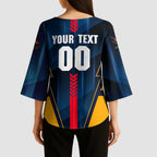 Personalized Adelaide Crows Kimono Sleeve Blouse Modern Geometric Sports Graphic Style