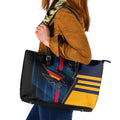 Adelaide Crows Leather Tote Bag Modern Geometric Sports Graphic Style