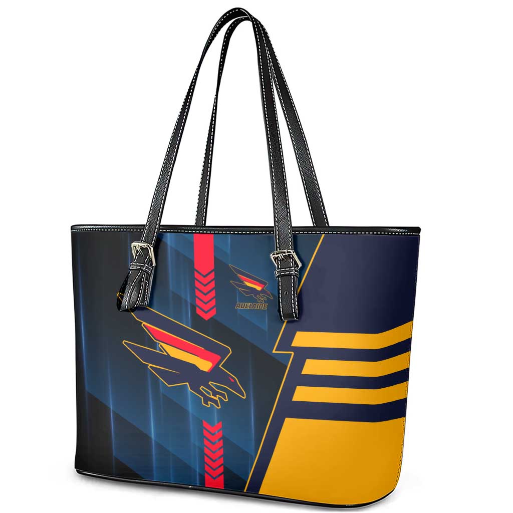 Adelaide Crows Leather Tote Bag Modern Geometric Sports Graphic Style