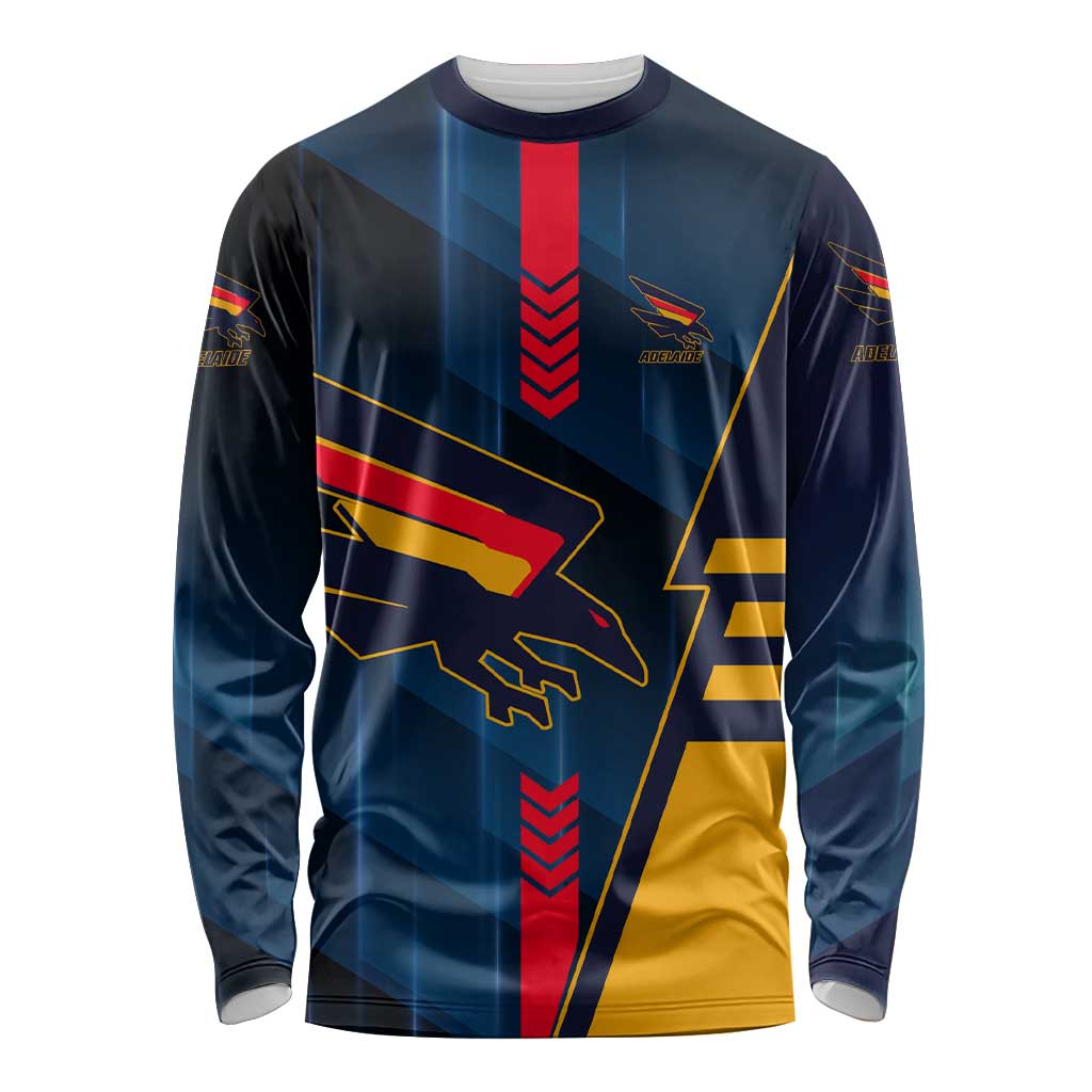 Personalized Adelaide Crows Long Sleeve Shirt Modern Geometric Sports Graphic Style