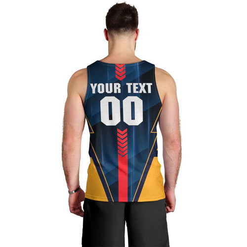 Personalized Adelaide Crows Men Tank Top Modern Geometric Sports Graphic Style
