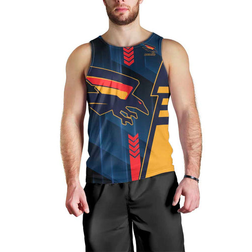 Personalized Adelaide Crows Men Tank Top Modern Geometric Sports Graphic Style