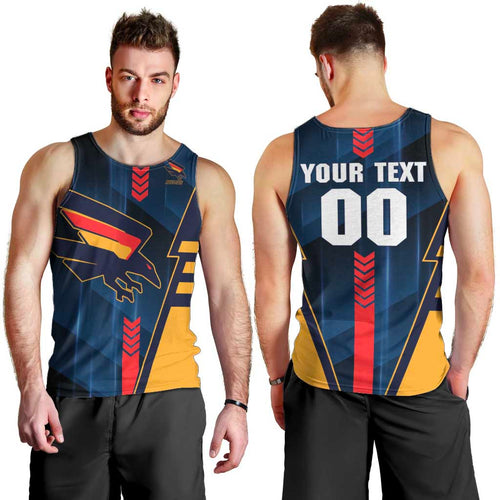 Personalized Adelaide Crows Men Tank Top Modern Geometric Sports Graphic Style