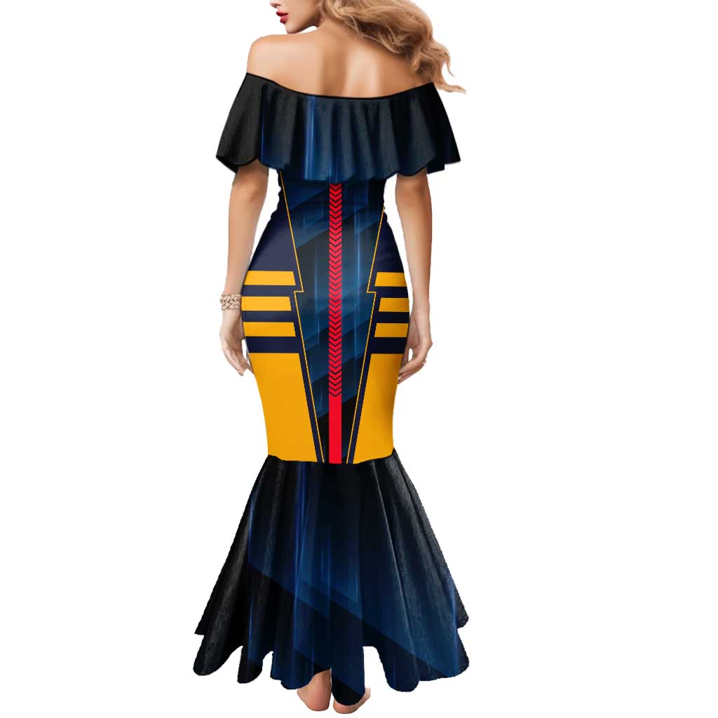 Personalized Adelaide Crows Mermaid Dress Modern Geometric Sports Graphic Style