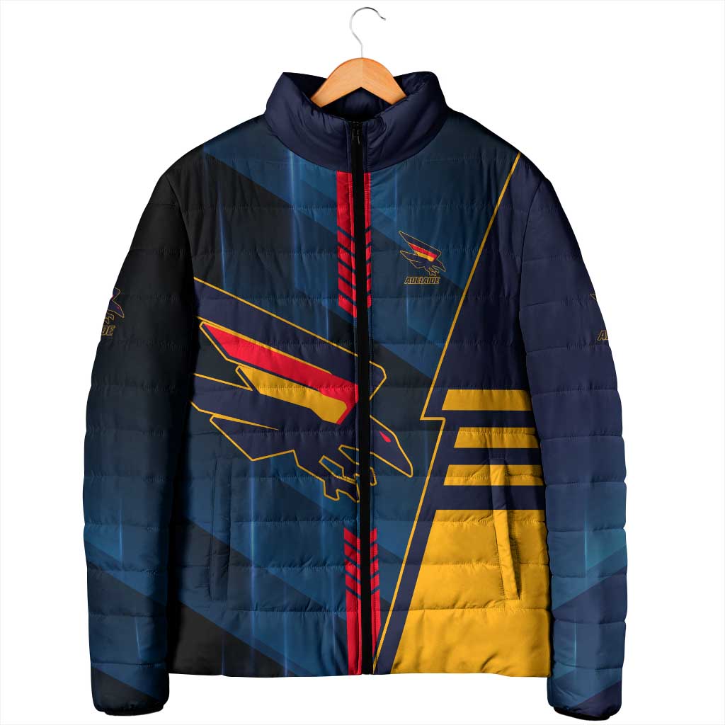 Personalized Adelaide Crows Padded Jacket Modern Geometric Sports Graphic Style