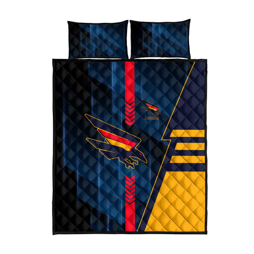Adelaide Crows Quilt Bed Set Modern Geometric Sports Graphic Style