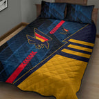 Adelaide Crows Quilt Bed Set Modern Geometric Sports Graphic Style