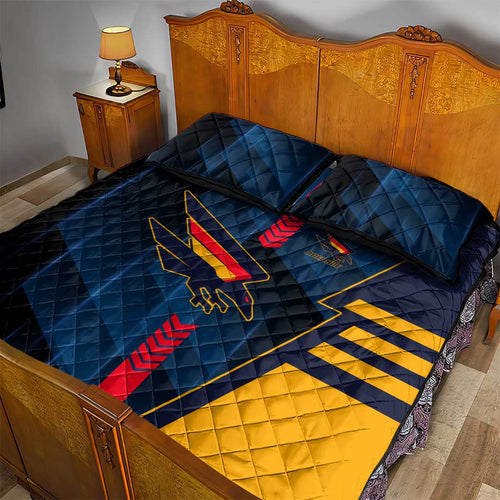 Adelaide Crows Quilt Bed Set Modern Geometric Sports Graphic Style