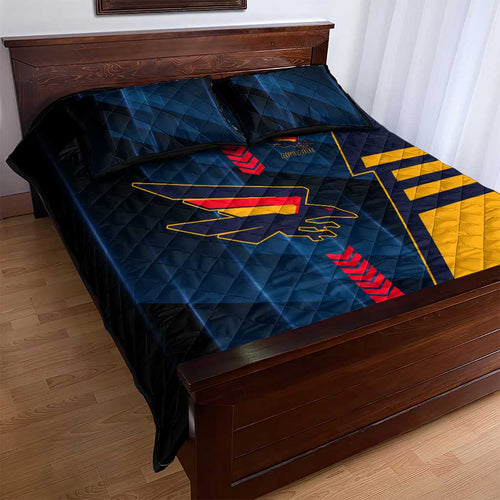 Adelaide Crows Quilt Bed Set Modern Geometric Sports Graphic Style