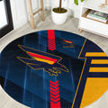 Adelaide Crows Round Carpet Modern Geometric Sports Graphic Style