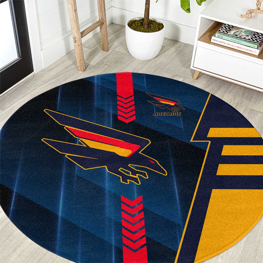Adelaide Crows Round Carpet Modern Geometric Sports Graphic Style