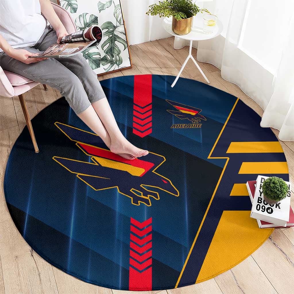 Adelaide Crows Round Carpet Modern Geometric Sports Graphic Style