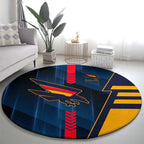 Adelaide Crows Round Carpet Modern Geometric Sports Graphic Style