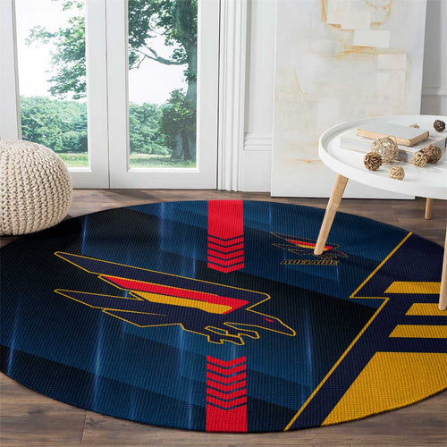 Adelaide Crows Round Carpet Modern Geometric Sports Graphic Style