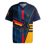 Personalized Adelaide Crows Rugby Jersey Modern Geometric Sports Graphic Style