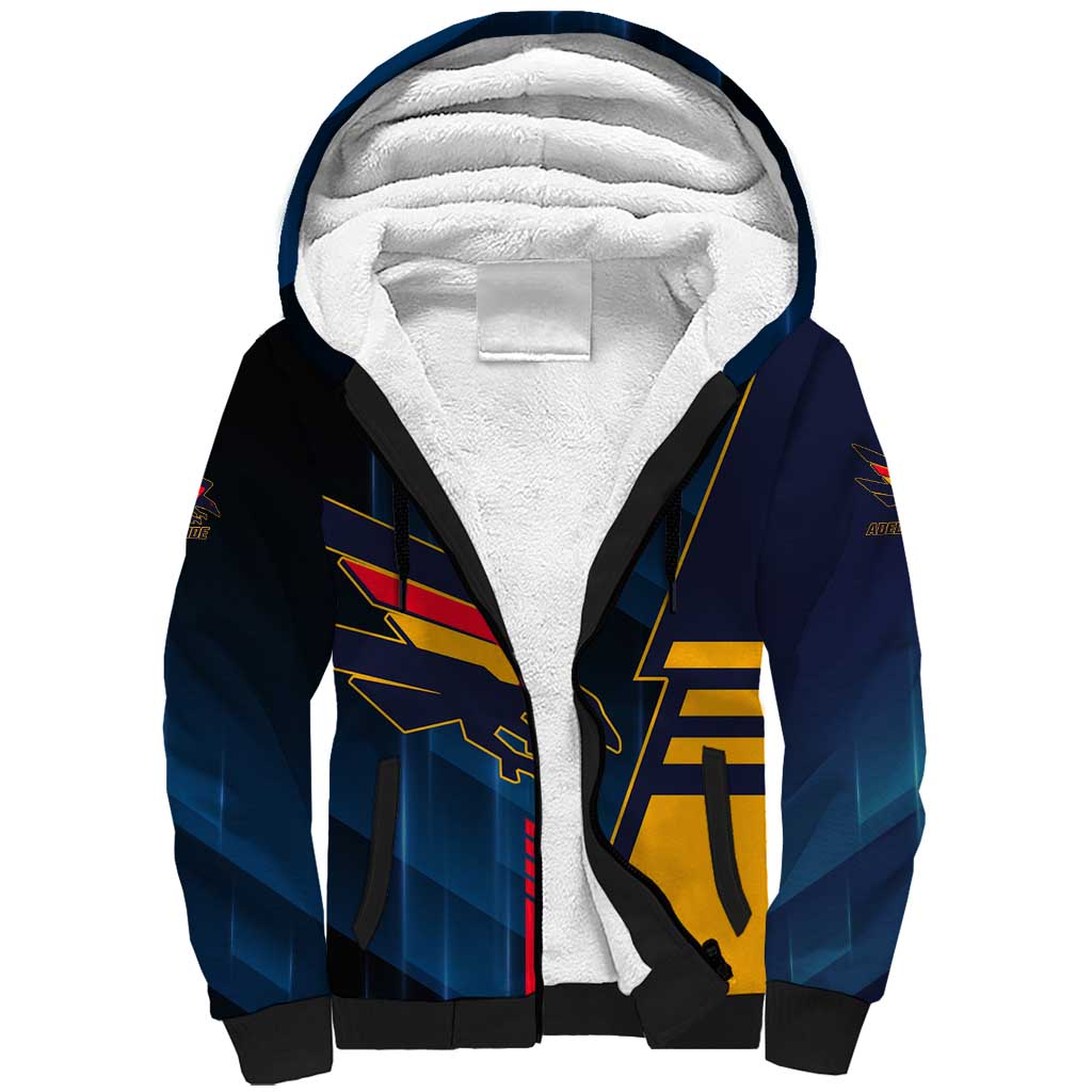 Personalized Adelaide Crows Sherpa Hoodie Modern Geometric Sports Graphic Style