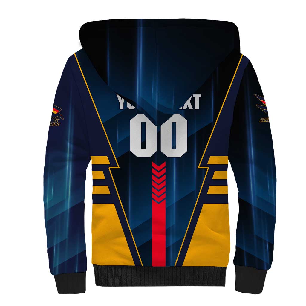 Personalized Adelaide Crows Sherpa Hoodie Modern Geometric Sports Graphic Style