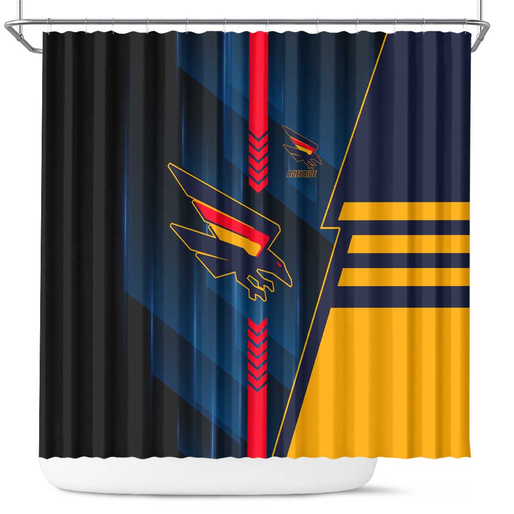 Adelaide Crows Shower Curtain Modern Geometric Sports Graphic Style