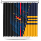 Adelaide Crows Shower Curtain Modern Geometric Sports Graphic Style