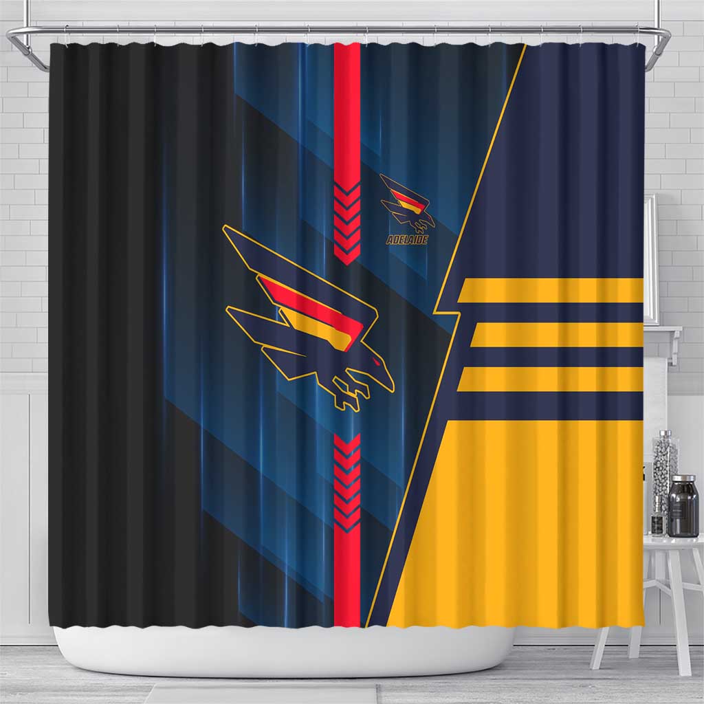 Adelaide Crows Shower Curtain Modern Geometric Sports Graphic Style