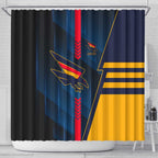 Adelaide Crows Shower Curtain Modern Geometric Sports Graphic Style