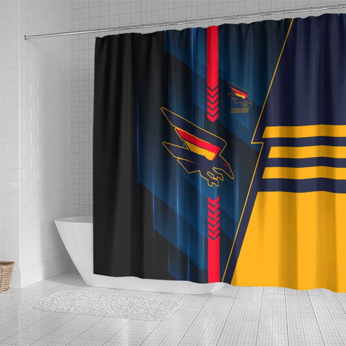 Adelaide Crows Shower Curtain Modern Geometric Sports Graphic Style