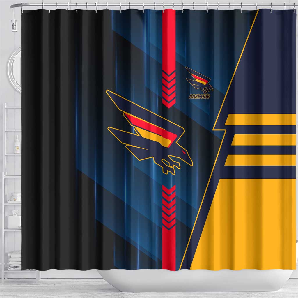 Adelaide Crows Shower Curtain Modern Geometric Sports Graphic Style