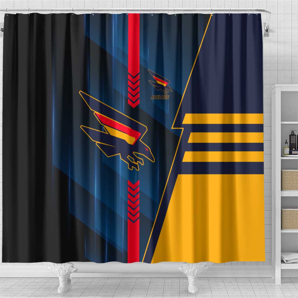 Adelaide Crows Shower Curtain Modern Geometric Sports Graphic Style